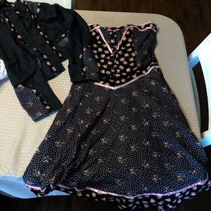 ted baker jean floral jacket polka dot dress set